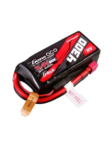 Gens ace G-Tech 4300mAh 3S1P 11.4V 60C Lipo batería con enchufe en T