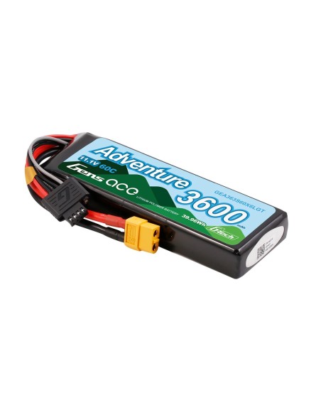 Gens ace 3600mAh 3S 60C HV Lipo Batería con XT60 | Aventura | G-Tech