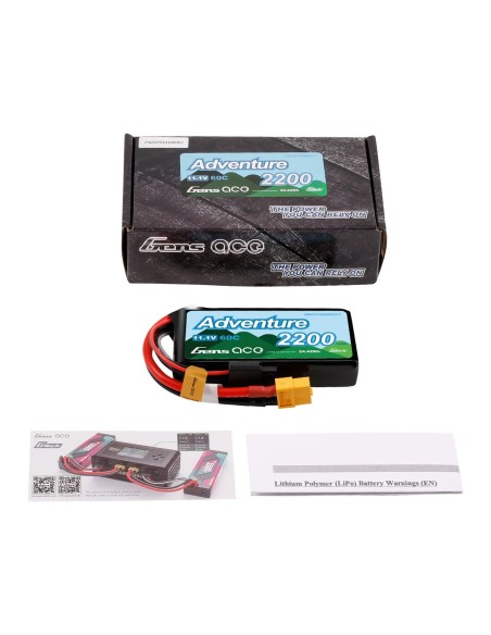 Gens ace Adventure G-Tech 2200mAh 3S1P 11.1V 60C Lipo Batería XT60