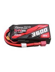 Gens ace G-Tech 3600mAh 11.4V 3S1P 60C batería de alta tensión Lipo con enchufe en T
