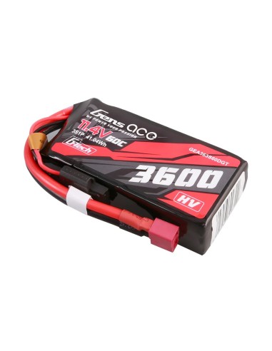 Gens ace G-Tech 3600mAh 11.4V 3S1P 60C batería de alta tensión Lipo con enchufe en T