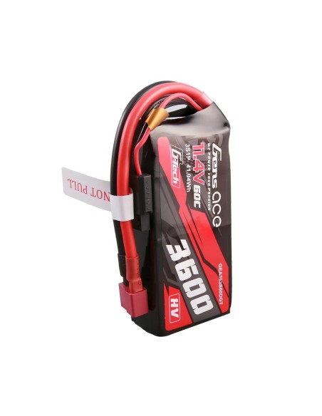 Gens ace G-Tech 3600mAh 11.4V 3S1P 60C batería de alta tensión Lipo con enchufe en T