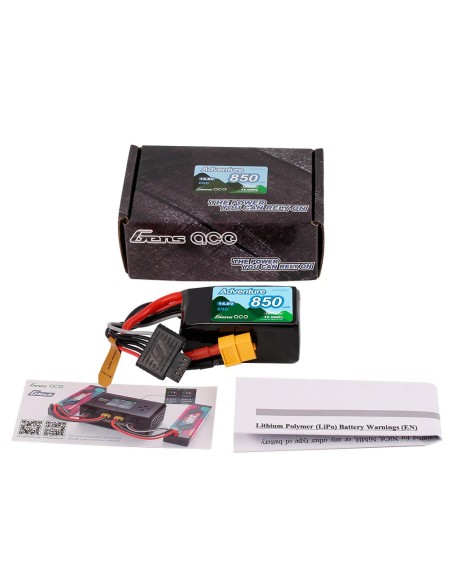 Gens ace G-Tech 850mAh 4S1P 14.8V 60C Adventure RC car Lipo Battery