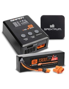Smart Powerstage Bundle: 1300mAh 3S 30C LiPo Battery (IC2) - S100 Charger - 65W Power Supply - Adapter