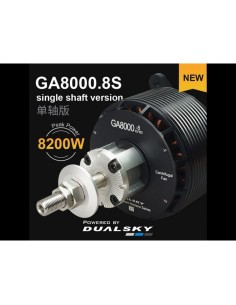 Motor Dualsky GA8000.8S de un eje 80-120CC (1140g, 160kv, 8200W)