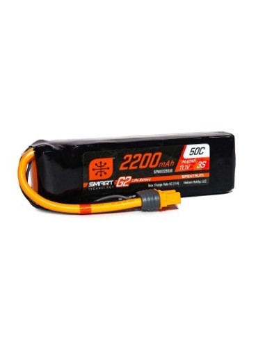 11.1V 2200mAh 3S 50C Smart G2 LiPo Battery: IC3