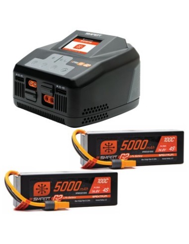 Smart Powerstage 8S Surface Bundle: (2) G2 5000mAh 4S LiPo IC5 & S2100 Charger EU