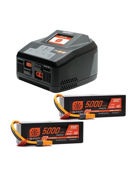 Smart Powerstage 8S Surface Bundle: (2) G2 5000mAh 4S LiPo IC5 & S2100 Charger EU