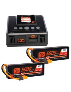 Smart Powerstage 4S Surface Bundle: (2) G2 5000mAh 2S LiPo IC5 & S250 Charger EU