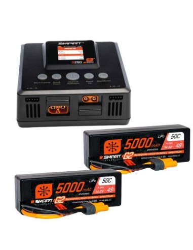 Smart Powerstage 8S Surface Bundle: (2) G2 5000mAh 4S LiPo IC5 & S250 Charger EU