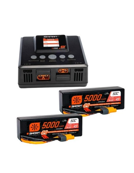 Smart Powerstage 8S Surface Bundle: (2) G2 5000mAh 4S LiPo IC5 & S250 Charger EU