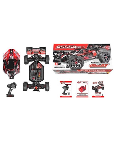 ASUGA XLR 6S - RTR - ROJO - Brushless Power 6S - Sin batería - Sin cargador