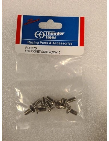 Tornillo de cabeza hueca FH, M5 x 10 PD0775 Thunder Tiger