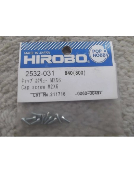 Tornillo de tapa de pieza de helicóptero Hirobo M26x6