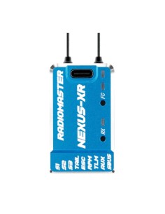Sistema de control NEXUS-XR con receptor ExpressLRS integrado de 2,4 GHz.