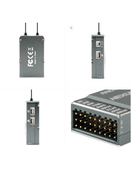 Sistema de control NEXUS-XR con receptor ExpressLRS integrado de 2,4 GHz.