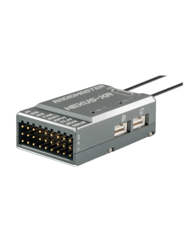 Sistema de control NEXUS-XR con receptor ExpressLRS integrado de 2,4 GHz.