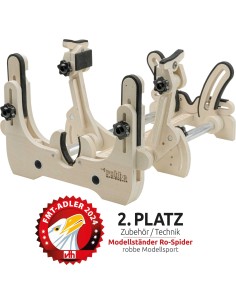 Multiherramienta Robbe Modellsport Ro-Spider con equilibrio de centro de gravedad y soporte para casco.
