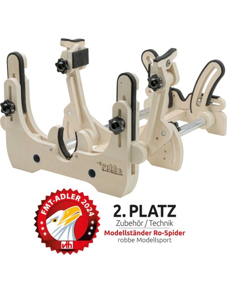 Multiherramienta Robbe Modellsport Ro-Spider con equilibrio de centro de gravedad y soporte para casco.