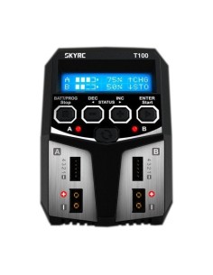 CARGADOR T100 DUO LIPO2-4S 0.1-5A 2X50W 240V AC SKYRC