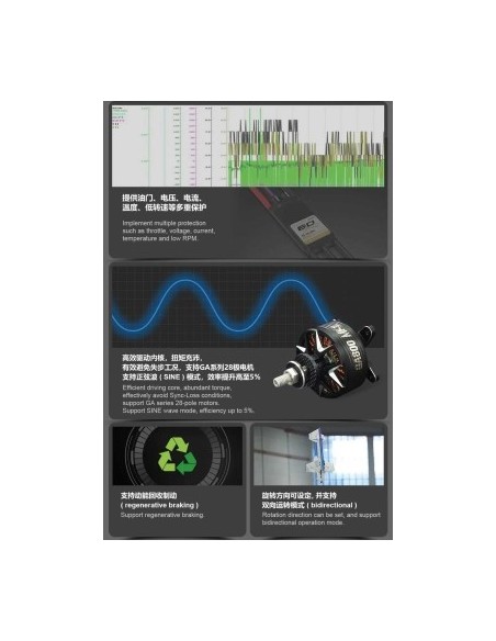 Controlador electrónico de velocidad (ESC) Dualsky Summit 130 Lite