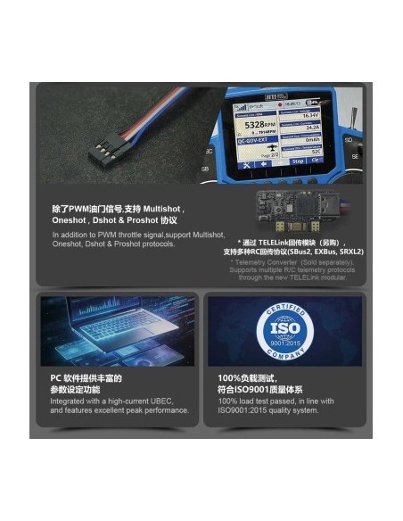 Controlador electrónico de velocidad (ESC) Dualsky Summit 130 Lite