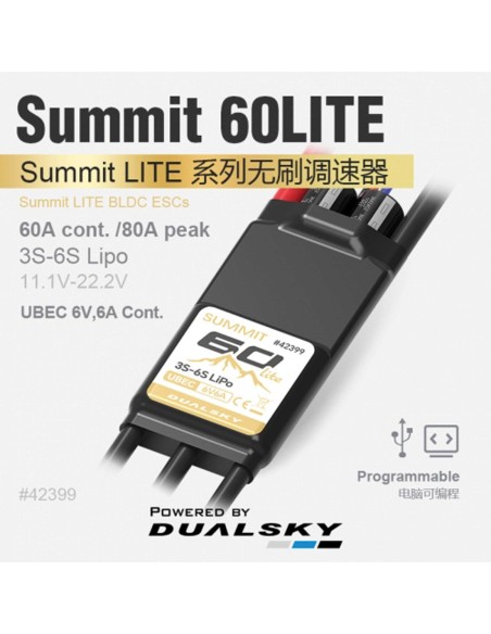 Controlador electrónico de velocidad Dualsky Summit 60Lite
