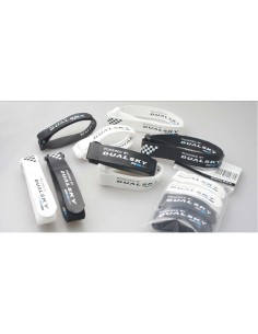 SUJETADOR DE BATERÍA DUALSKY V2 380MM BATERÍA VELCRO 2 PIEZAS. BLANCO, 2 STK. NEGRO 2