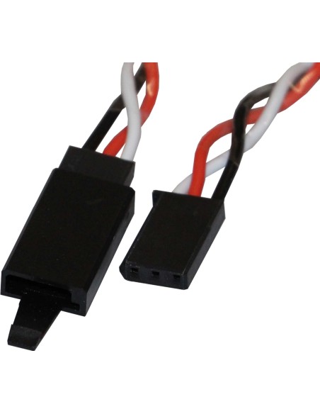 Cable de extensión  FUTABA trenzado de 100 mm, 22 AWG/0,32 mm², con sistema de bloqueo, 1 unidad.