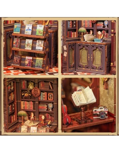 Book Nook Librería "Owl Bookstore" con 88 piezas.