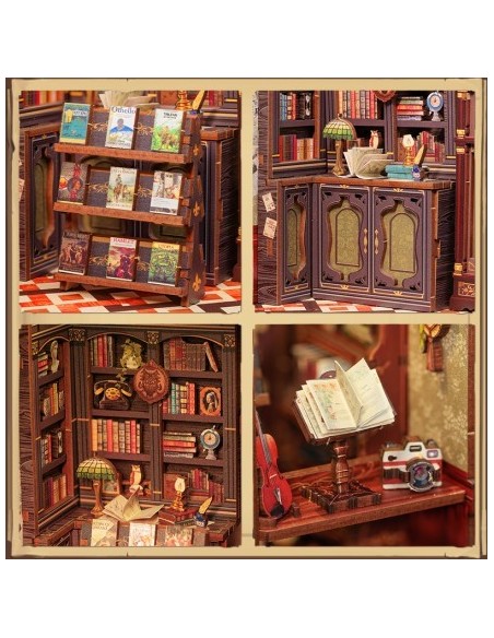 Book Nook Librería "Owl Bookstore" con 88 piezas.