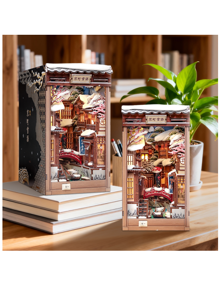 Cutebee Book Nook Kyoto Snow Whisper con 286 piezas