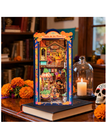Cutebee Book Nook Plaza de los Muertos con 350 piezas