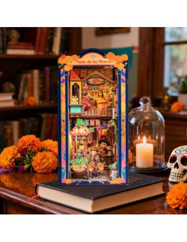Cutebee Book Nook Plaza de los Muertos con 350 piezas