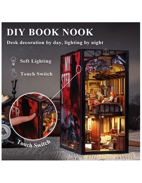 Book Nook Interor de un Tren "Train Mystery Case" con 338 piezas.