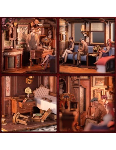 Book Nook Interor de un Tren "Train Mystery Case" con 338 piezas.