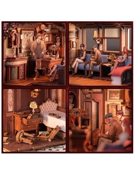 Book Nook Interor de un Tren "Train Mystery Case" con 338 piezas.