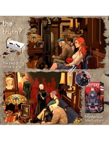 Book Nook Interor de un Tren "Train Mystery Case" con 338 piezas.