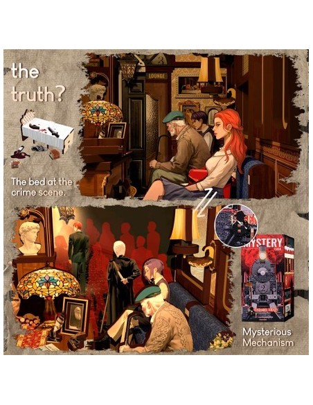 Book Nook Interor de un Tren "Train Mystery Case" con 338 piezas.