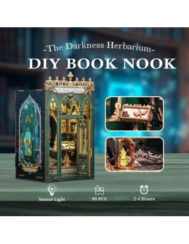Book Nook Herbario "The Darkness Herbarium" con 98 piezas.