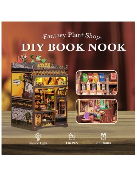 Book Nook Tienda de plantas "Fantasy Plant Shop" con 146 piezas.