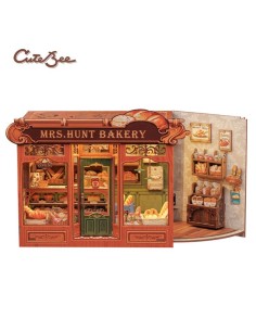 Cutebee Miniature House Mrs.Hunt Bakery con 216 piezas