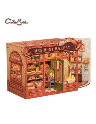 Cutebee Miniature House Mrs.Hunt Bakery con 216 piezas