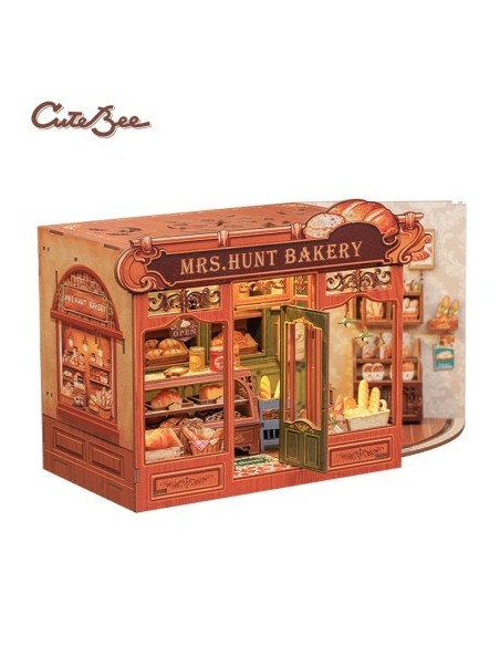 Cutebee Miniature House Mrs.Hunt Bakery con 216 piezas
