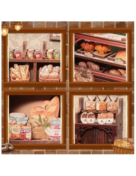 Cutebee Miniature House Mrs.Hunt Bakery con 216 piezas