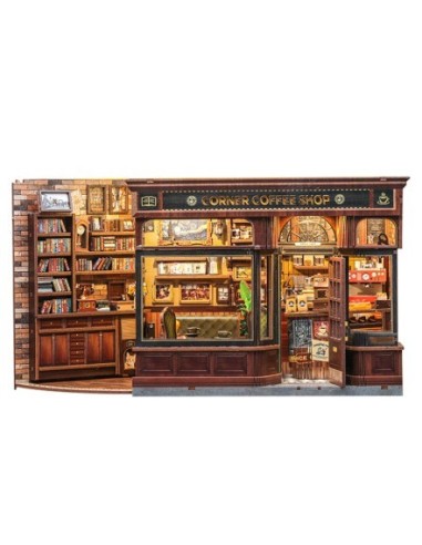 Miniature House Cafetería "Corner Coffee Shop" con 294 piezas.