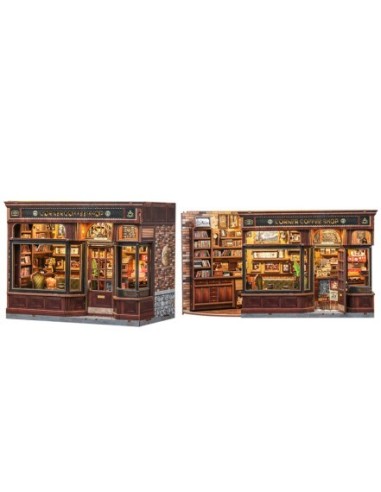 Miniature House Cafetería "Corner Coffee Shop" con 294 piezas.