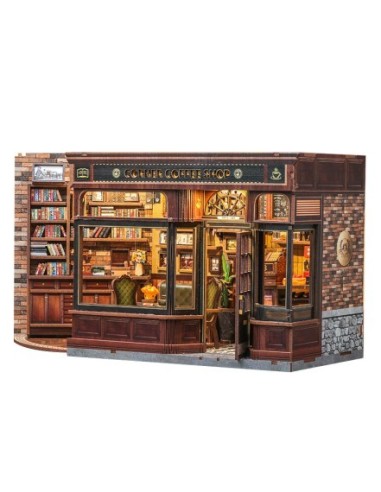 Miniature House Cafetería "Corner Coffee Shop" con 294 piezas.
