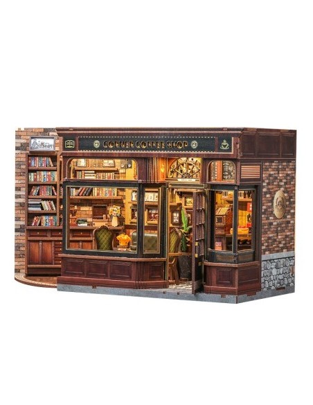 Miniature House Cafetería "Corner Coffee Shop" con 294 piezas.