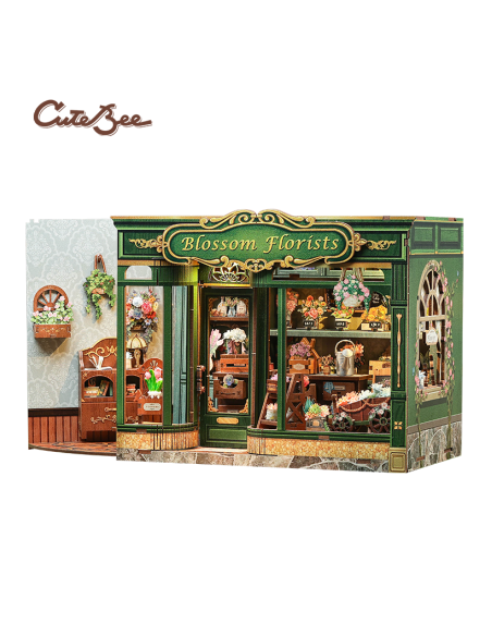 Cutebee Miniature House Blossom Florists con 265 piezas